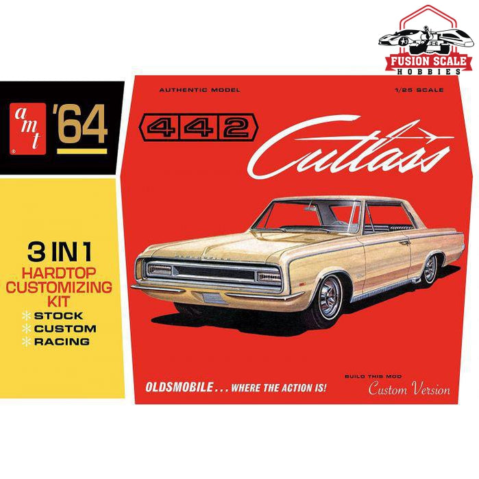 AMT Models 1/25 Oldsmobile 442 1964 3 in 1 Hardtop Customizing Kit Model Parts Warehouse